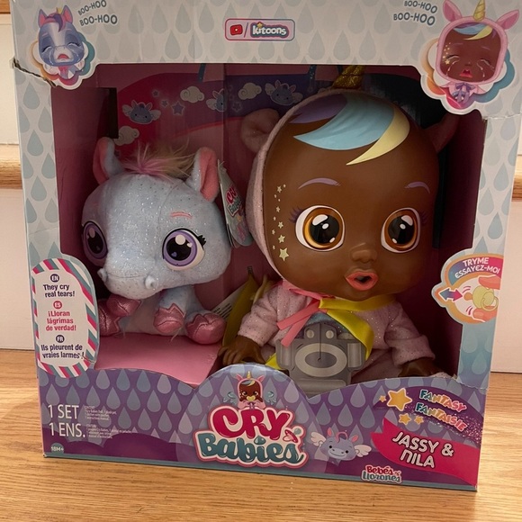 New! Cry Babies Dreamy Jassy & Nila  Fantasy Doll Plush Unicorn - Picture 1 of 1